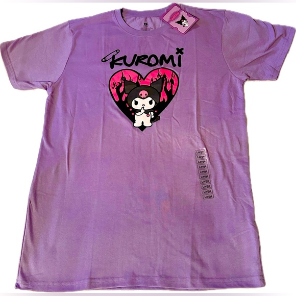 Hello Kitty Lavender T-Shirt, Kuromi, Size Large - Picture 1 of 4